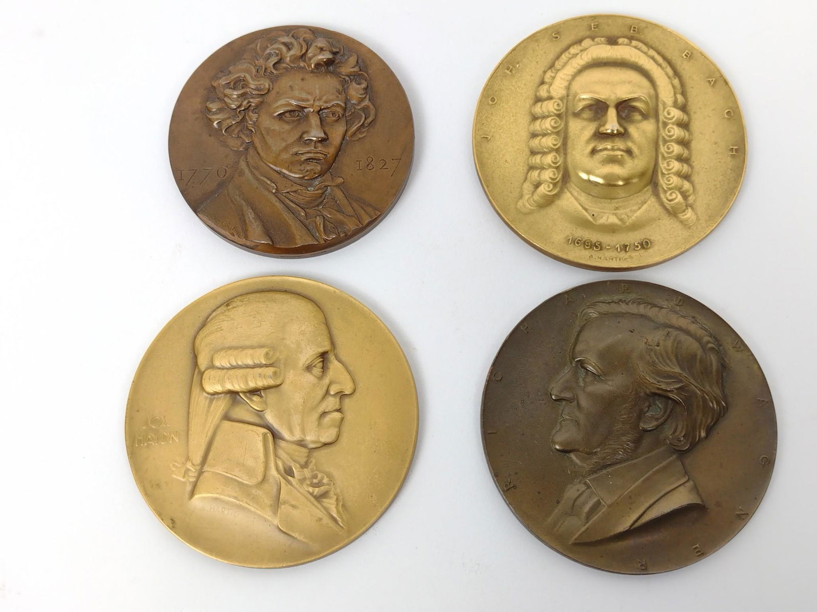 4 Composer Medallions incl Signed (1 of 7)