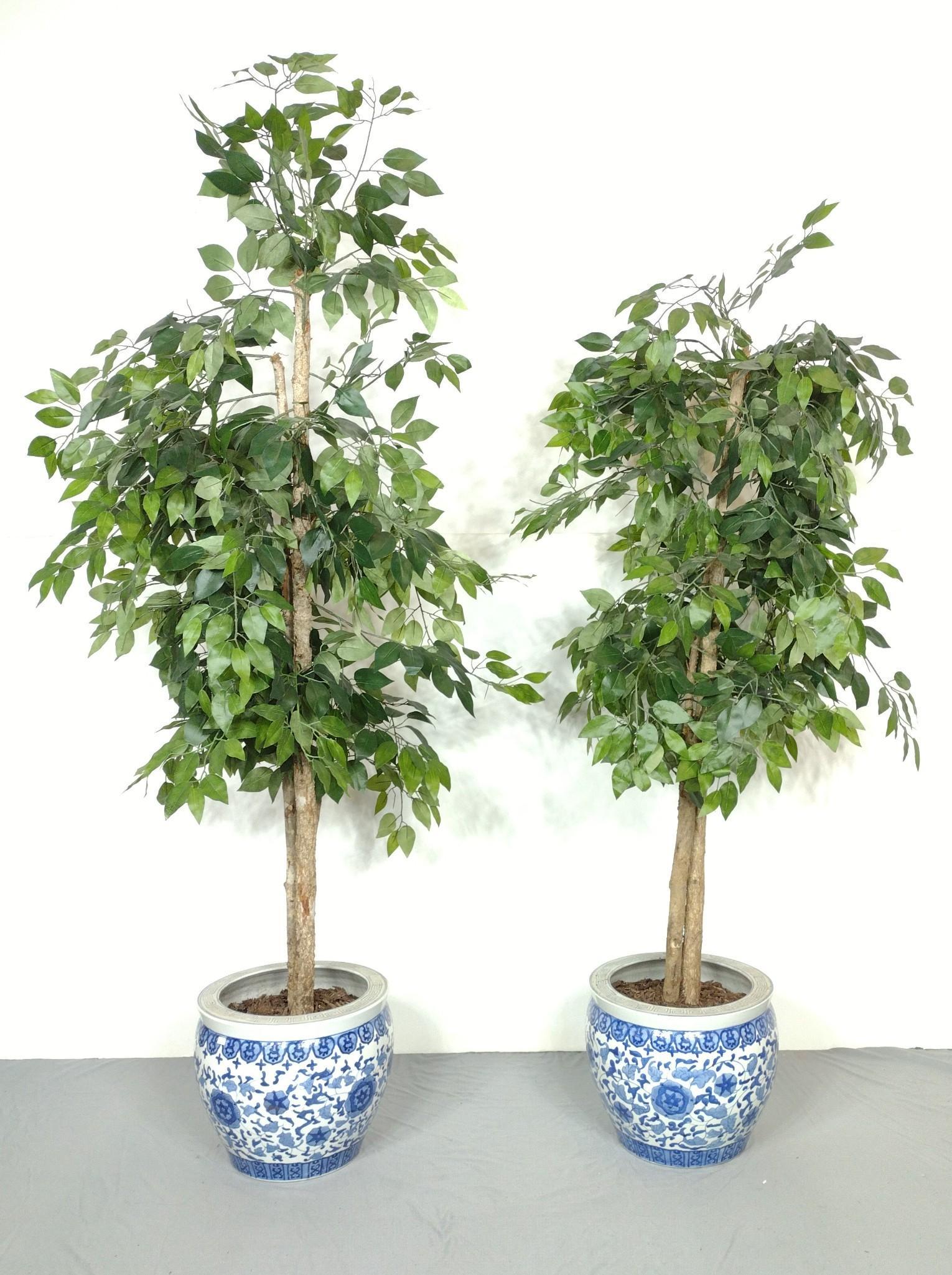 Pair Of Artificial Trees In Planters (1 of 3)