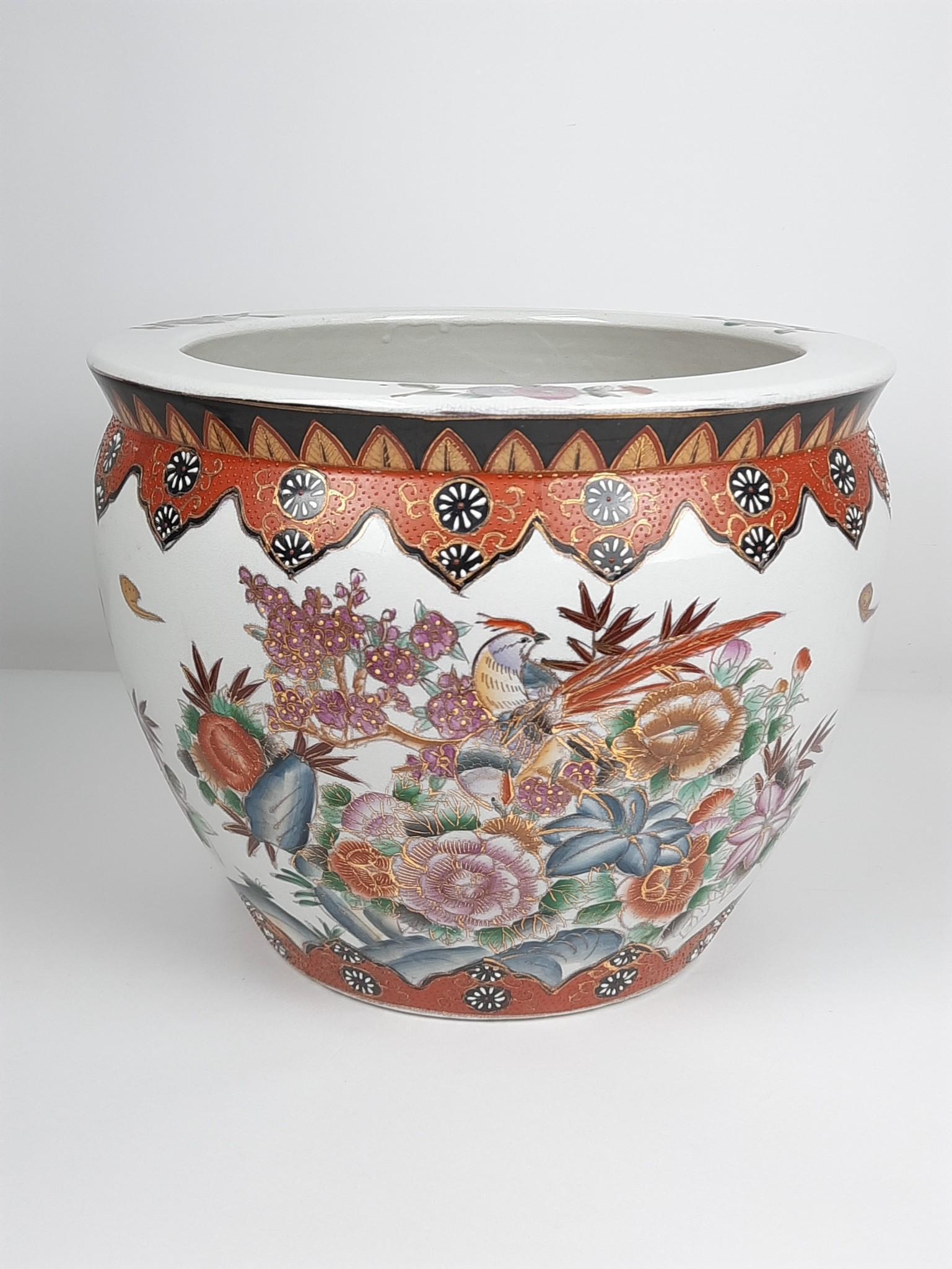 Asian Ceramic Planter (1 of 2)