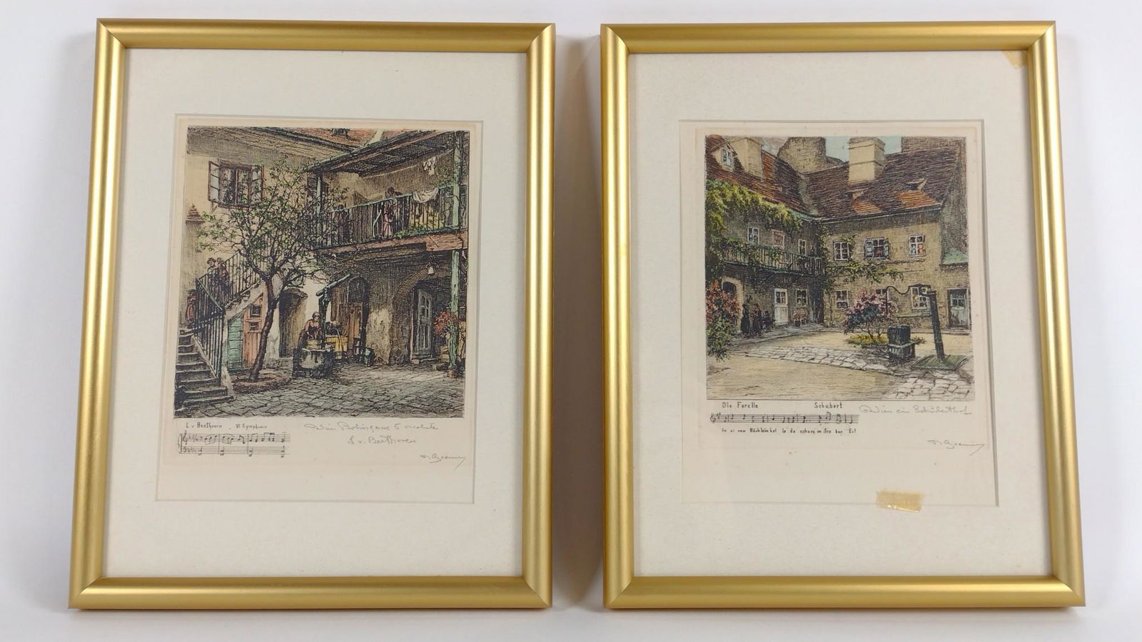 2 Henry Goering Colored Etchings (1 of 4)