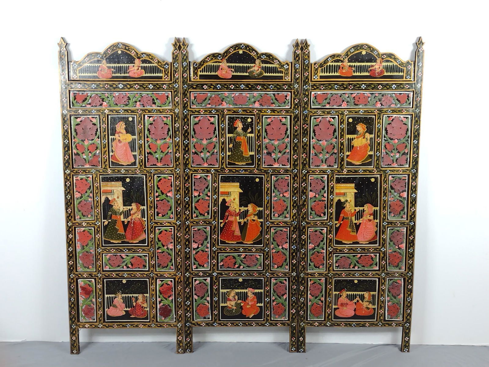 Painted Indian Room Screen (1 of 5)
