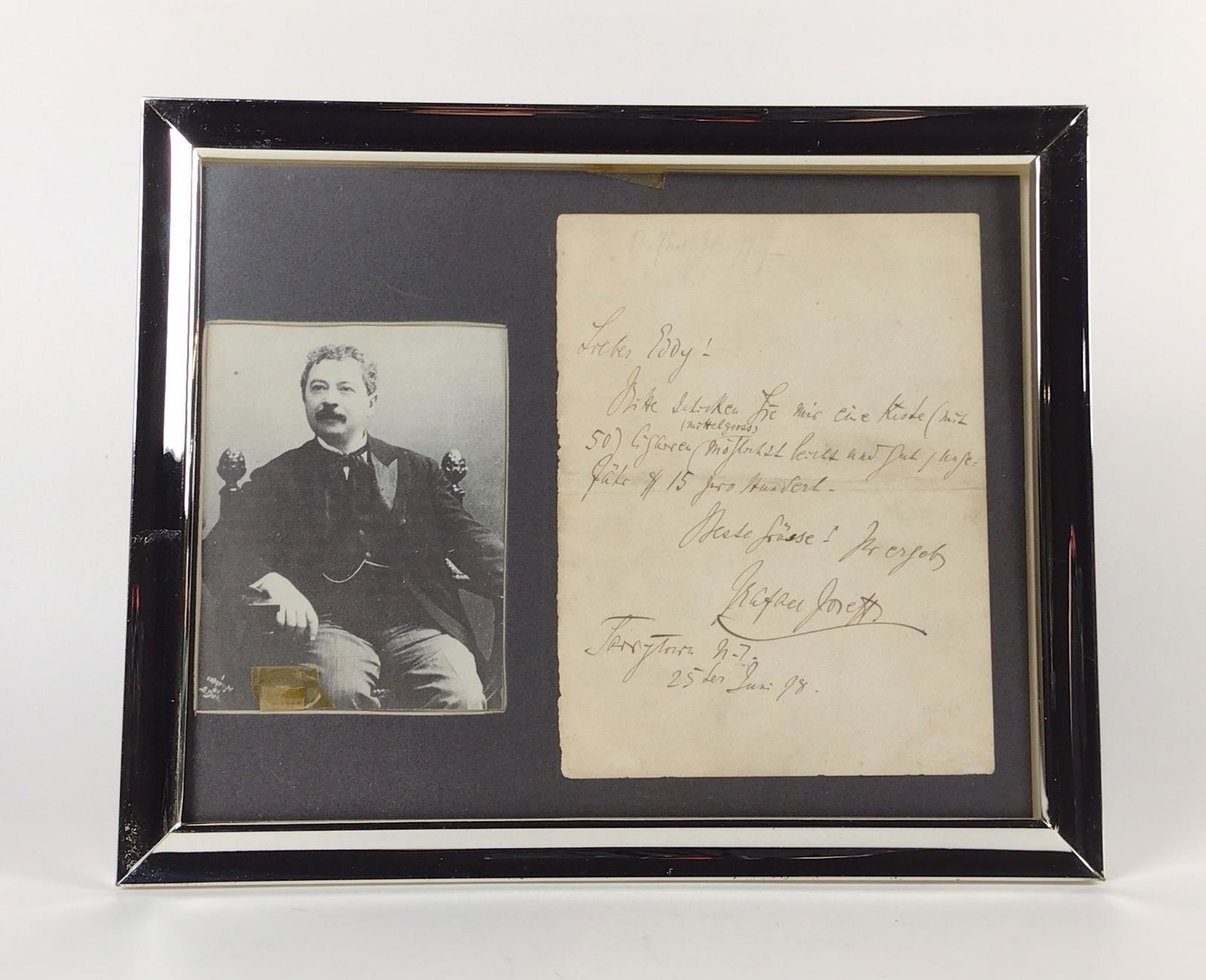 Rafael Joseffy Photo and Signed Letter (1 of 2)