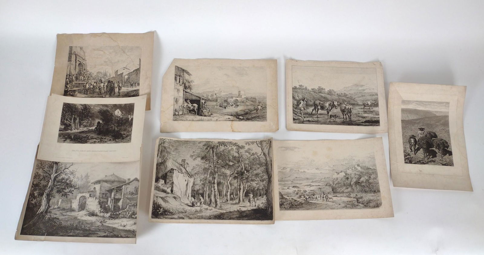 8 Antique Landscape Engravings (1 of 13)