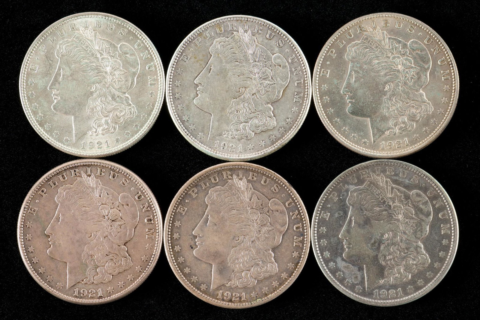 6 Morgan Silver Dollars (1 of 2)