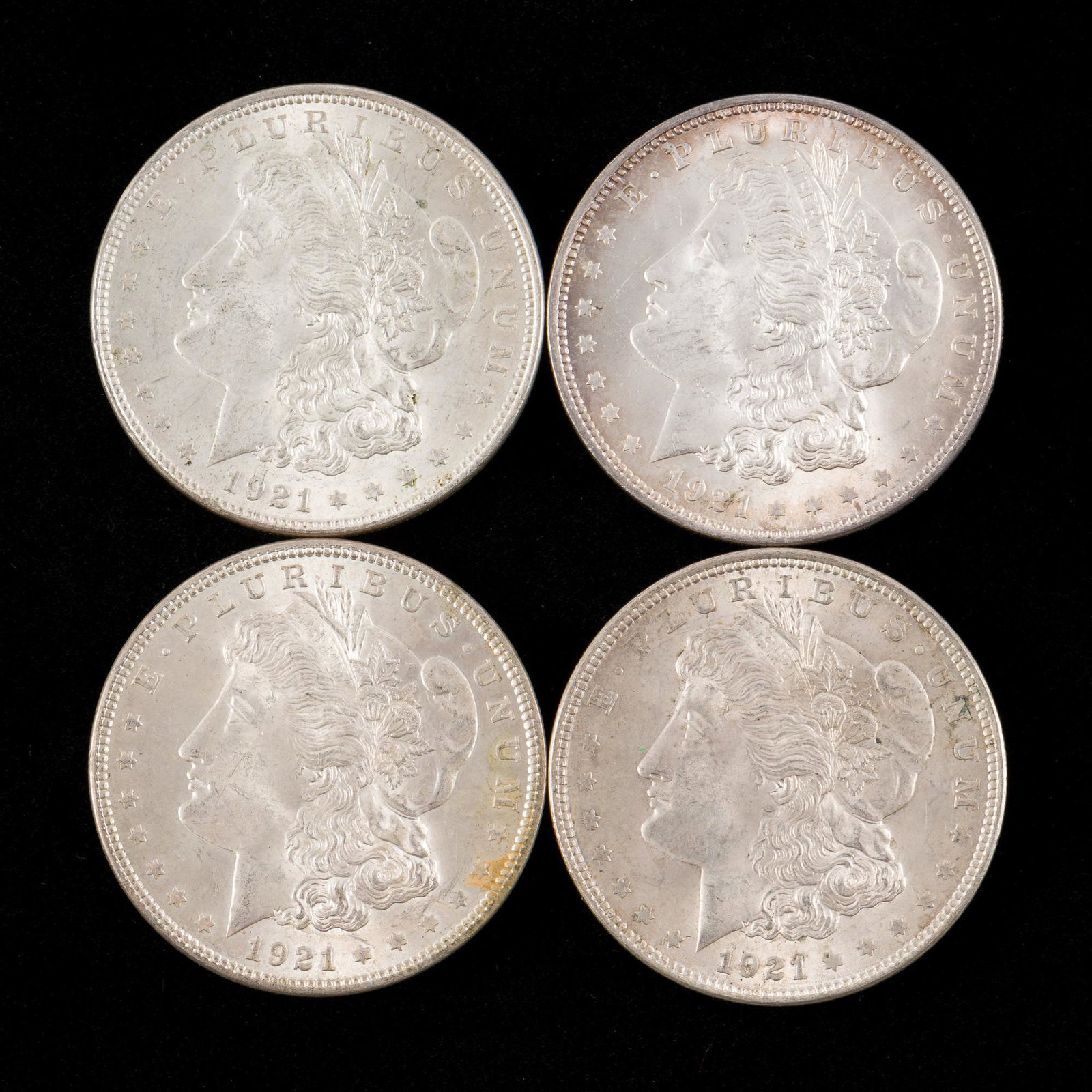 4 1921 Morgan Silver Dollars (1 of 2)