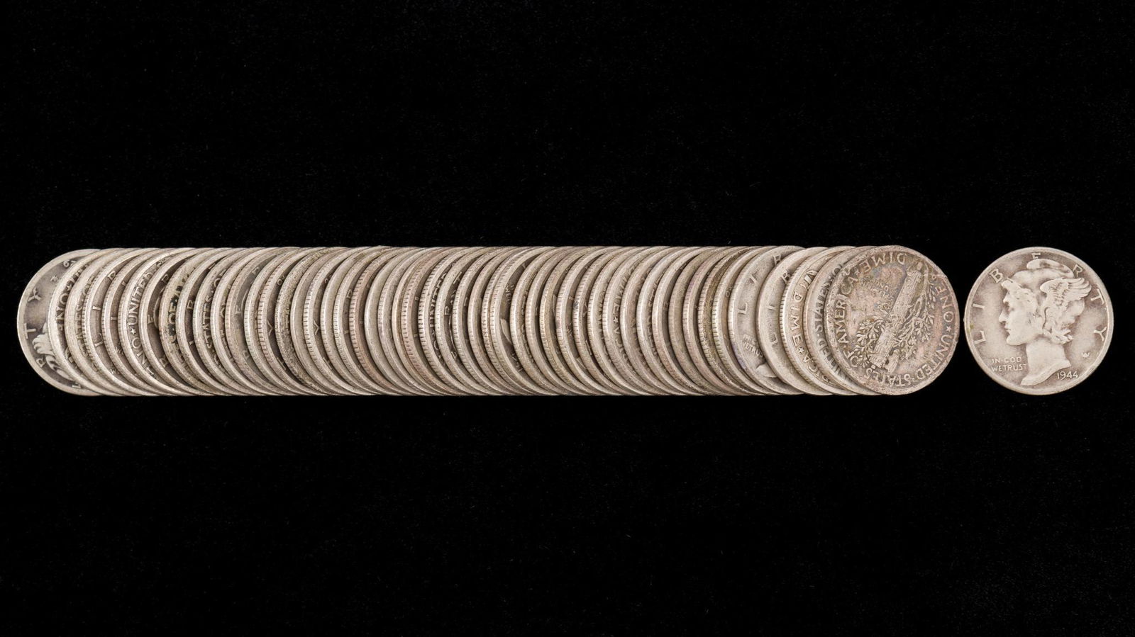 50 90% Silver Mercury Dimes (1 of 1)