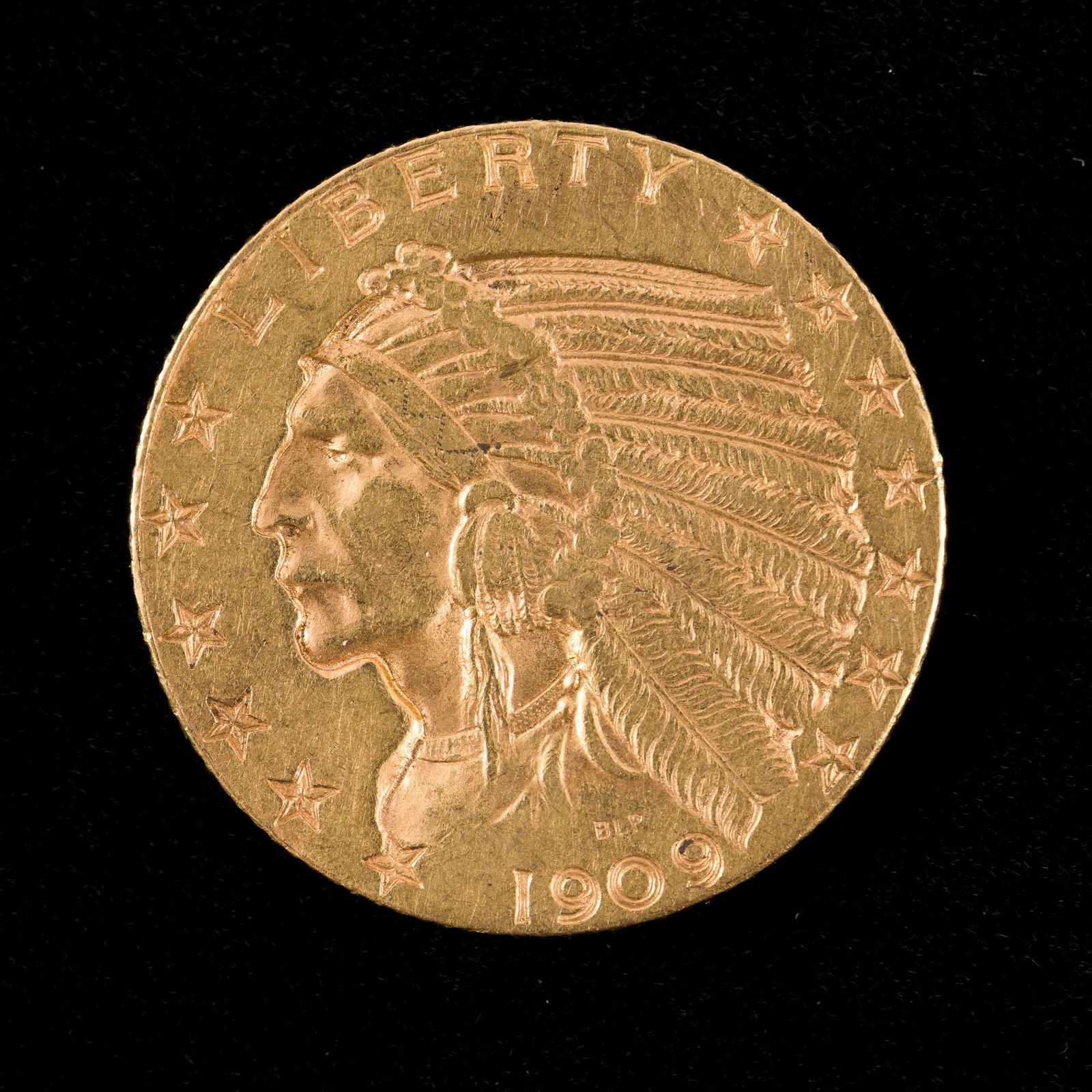 1909-D $5 Gold Indian Head Half Eagle (1 of 2)