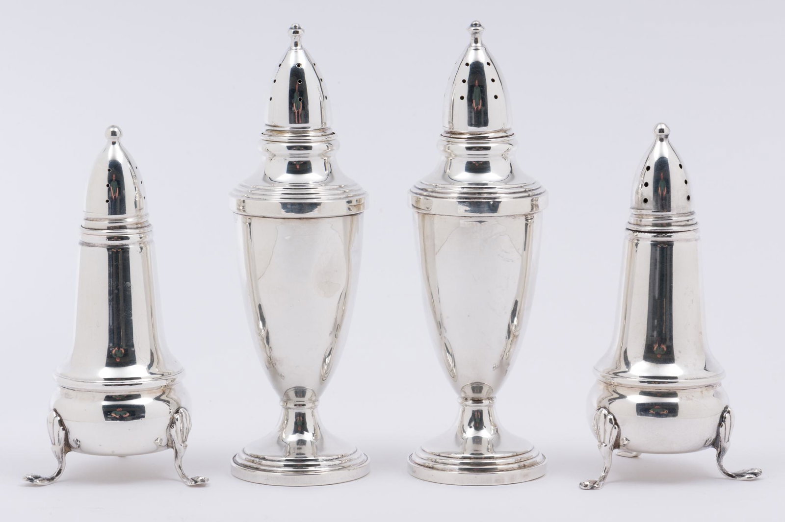 2 Pairs Weighted Sterling Salt & Peppers Incl Fisher (1 of 6)