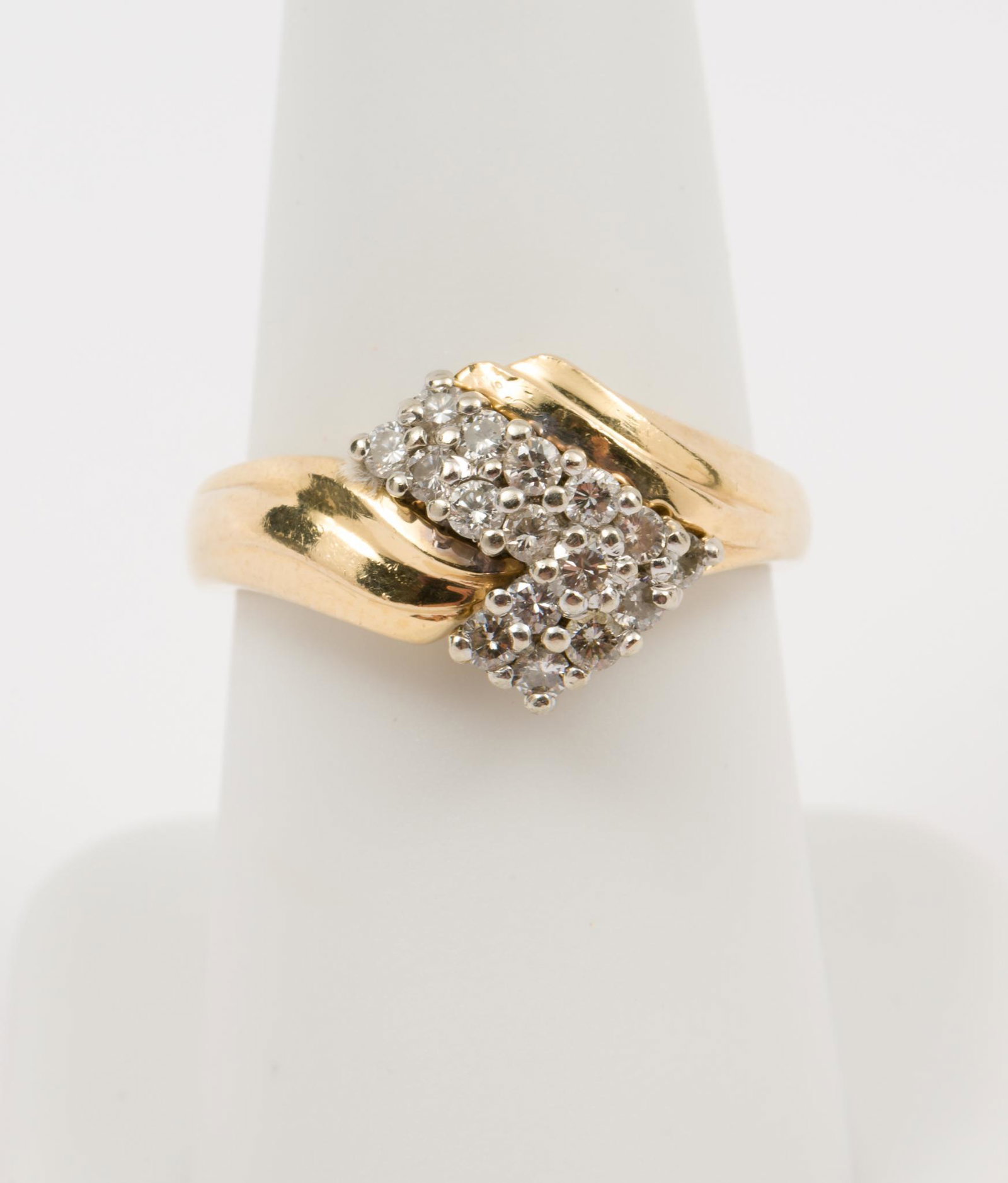 14K .48 CTW Diamond Cluster Ring (1 of 3)
