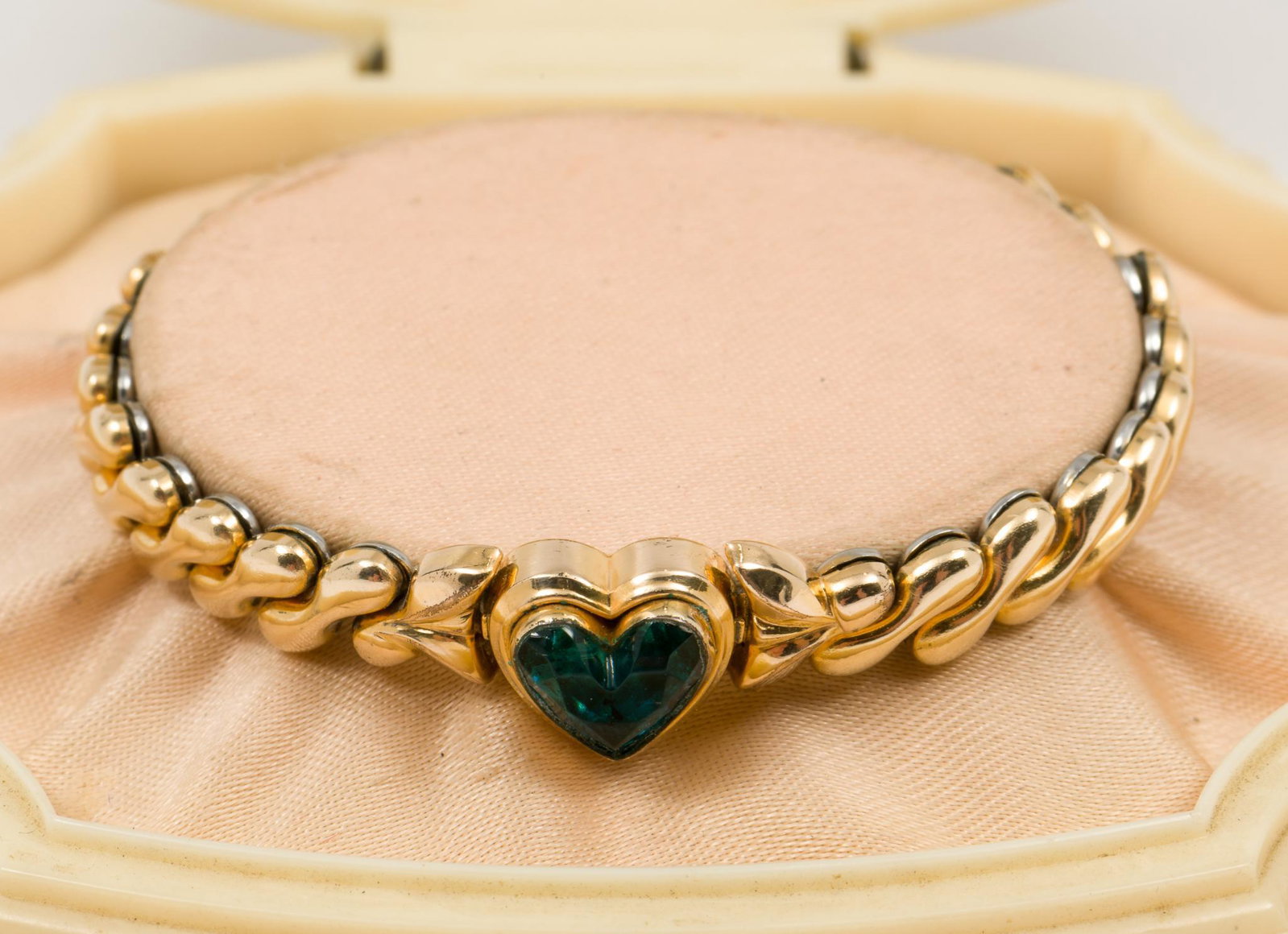 Miss Mignon by Speidel Childs Bracelet: Blue glass stone on gold filled elastic band. In original box. Adjustable braclet approximately 4" long. Box 4" wide. MH/DP. IMPORTANT: Before bidding, please read the terms and conditions. When you r