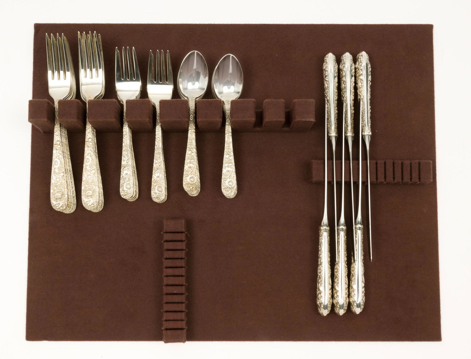 48 Pcs Kirk Steiff Sterling Flatware (1 of 7)