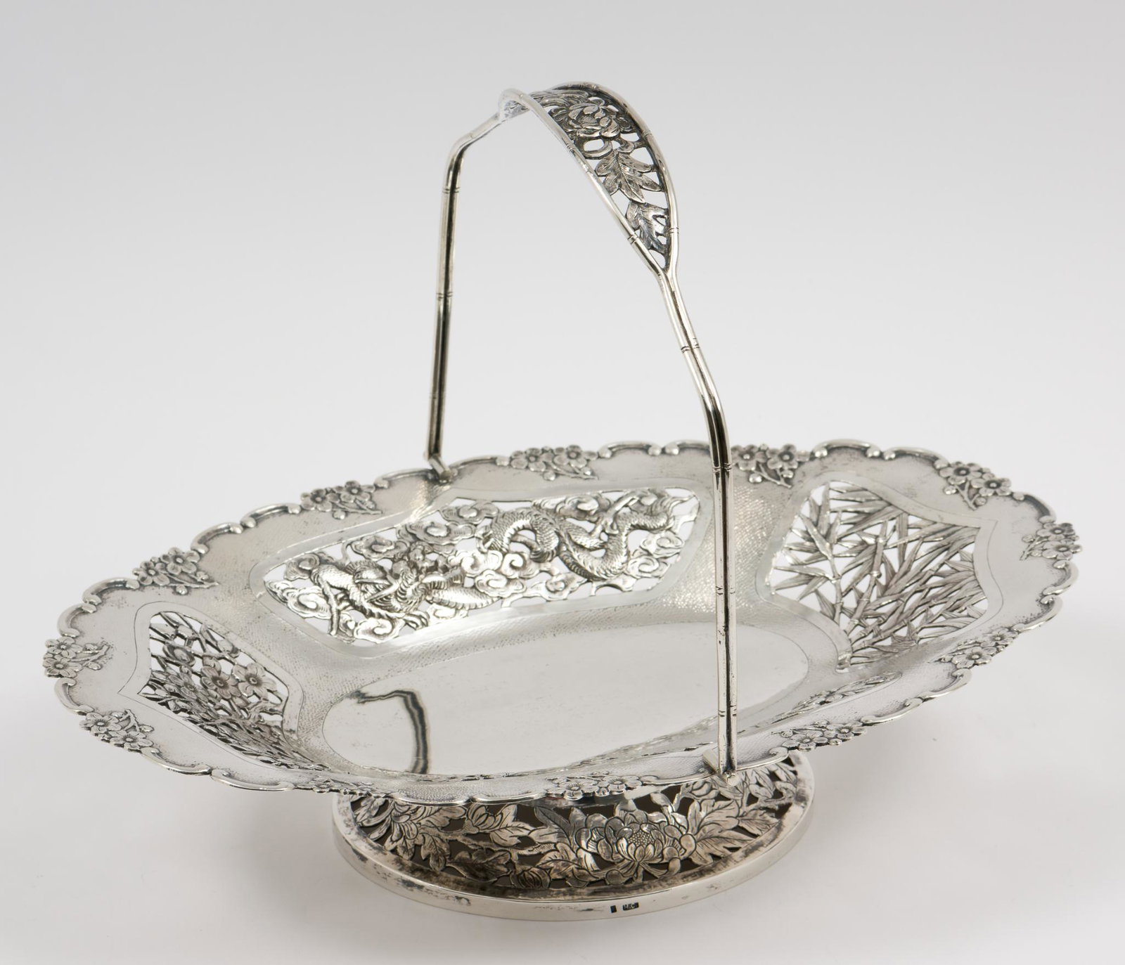 Chinese Export Sterling Basket (1 of 7)