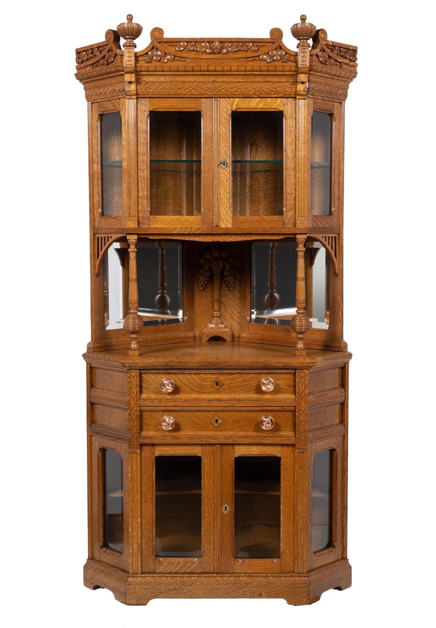High Grade Late Victorian Corner Cabinet (1 of 14)