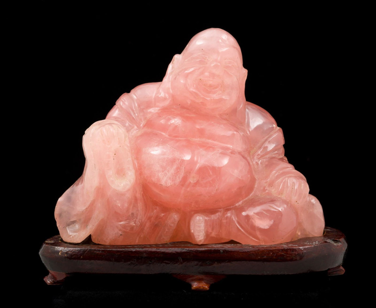 Rose Quartz Laughing Buddha (1 of 3)