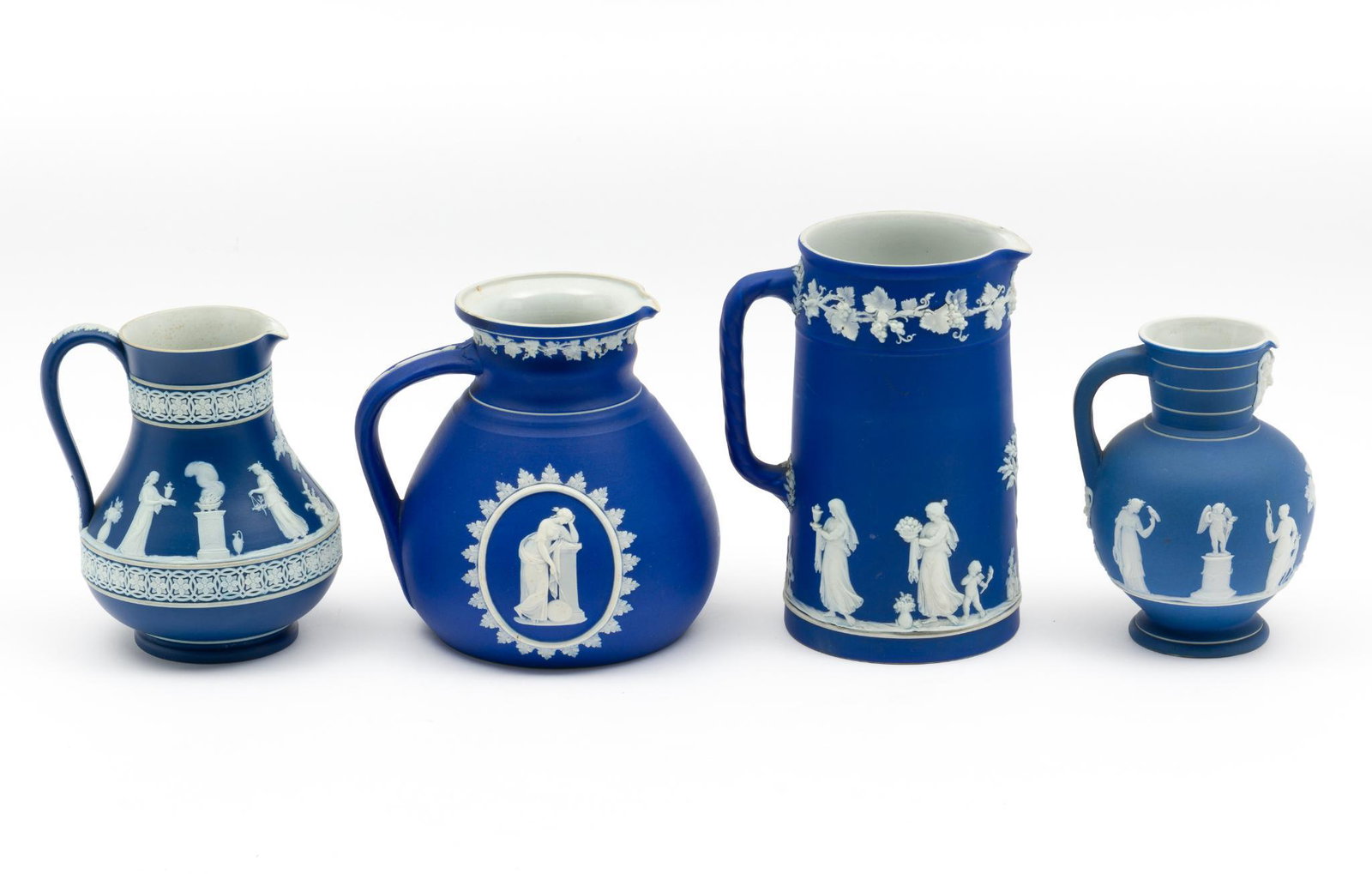 4 Wedgwood Dark Blue Jasperware Pitchers (1 of 16)