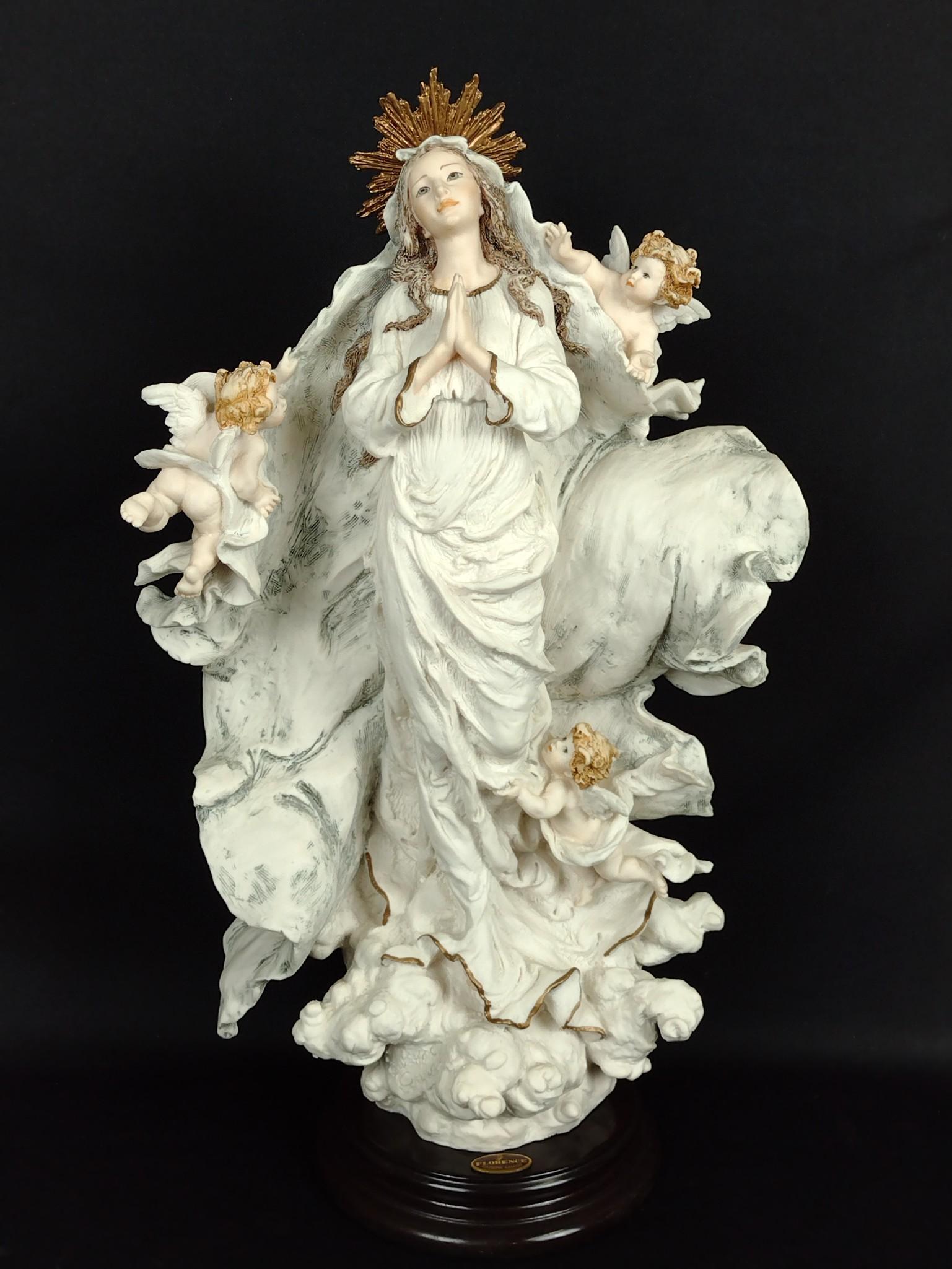 Giuseppe Armani "The Assumption" Sculpture: 10-1/2" wide X 18-1/2" high. With original box. DM IMPORTANT: Before bidding, please read the terms and conditions. When you registered for the auction you agreed to these terms and will be required t
