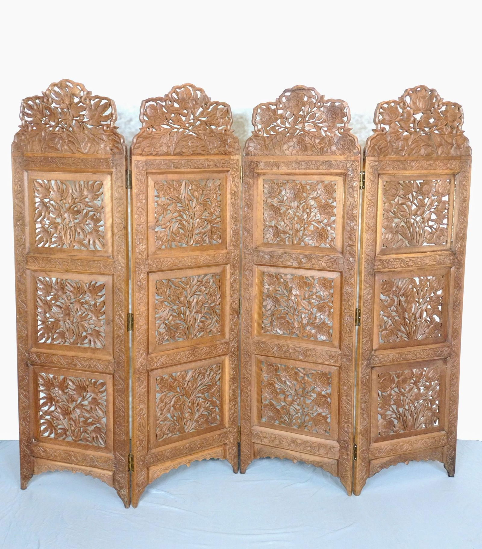 Four Panel Carved Room Screen (1 of 3)