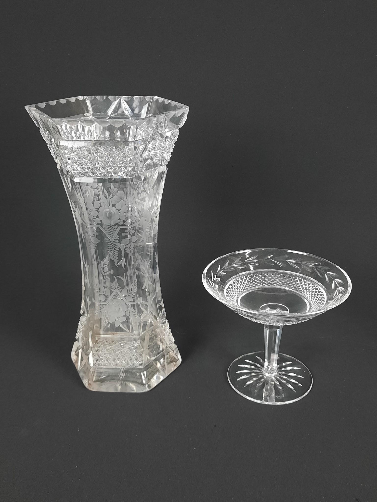 Waterford Compote and Etched / Cut Glass Vase (1 of 5)