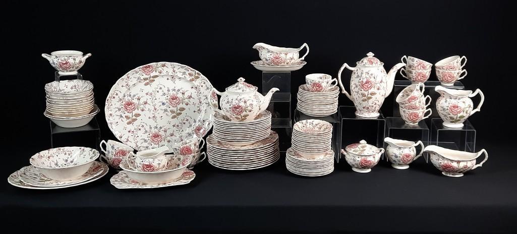 101 Pcs Rose Chintz Johnson Bros Dinnerware (1 of 6)