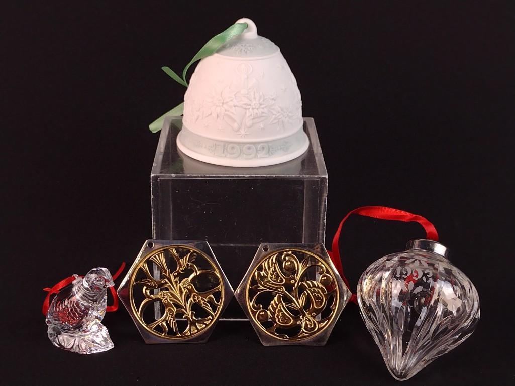 5 Designer Christmas Ornaments Incl Waterford (1 of 6)