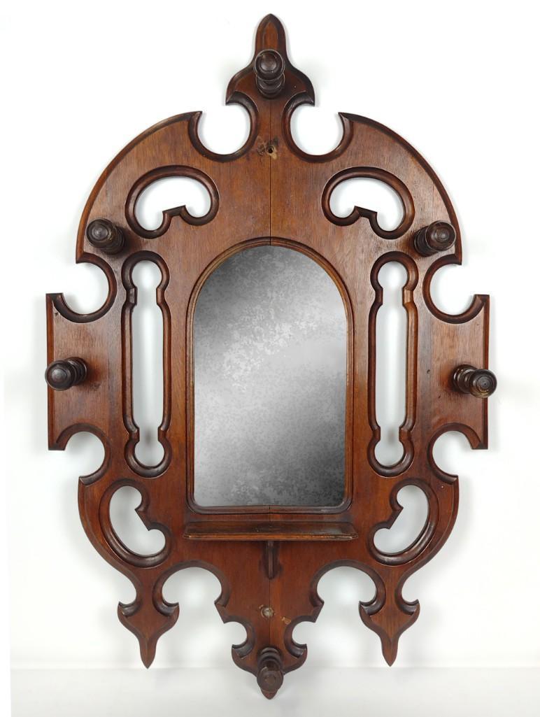 Entryway Hat Rack With Mirror (1 of 2)