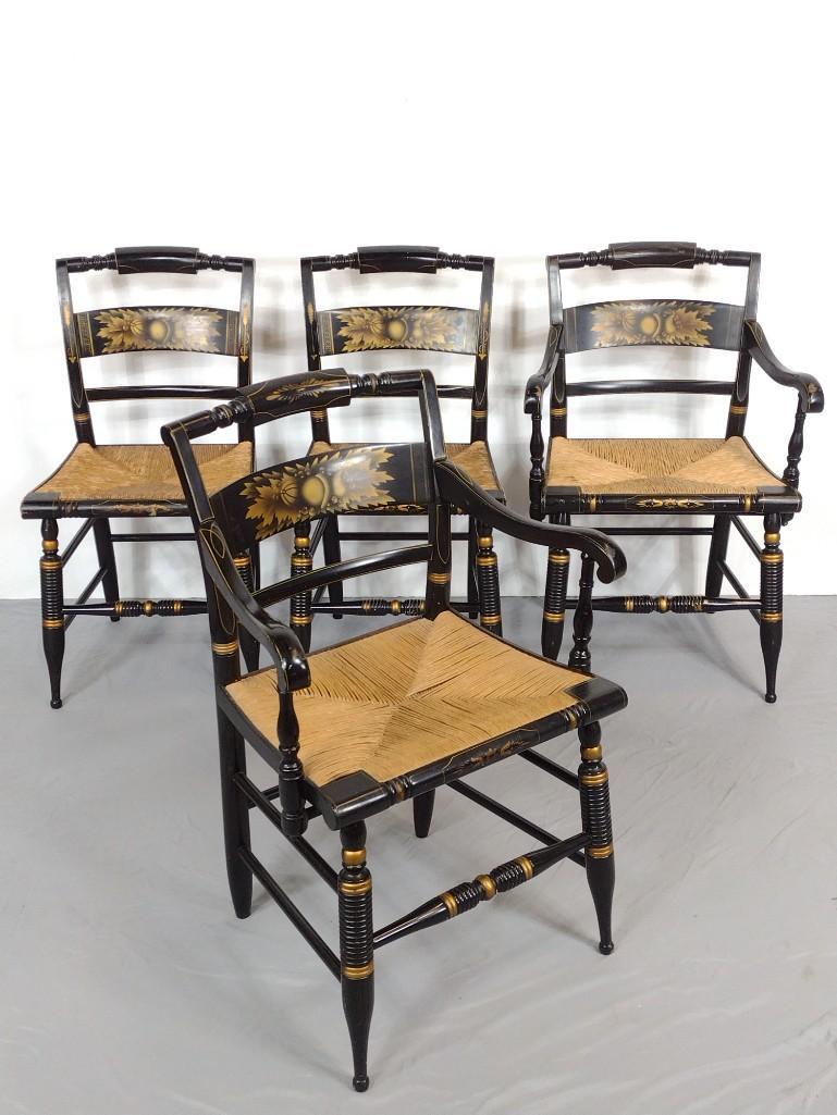 Four Rush Seat Hitchcock Chairs (1 of 7)