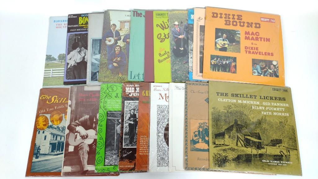 20 Country and Bluegrass Records: Includes The Skillet Lickers, Mac Martin, and more. DM IMPORTANT: Before bidding, please read the terms and conditions. When you registered for the auction you agreed to these terms and will be requir