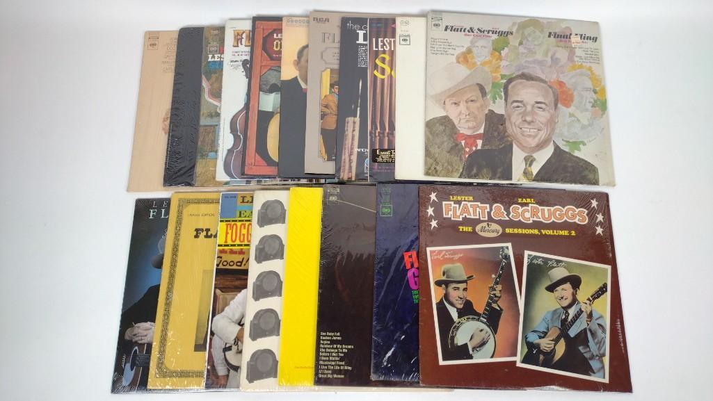 20 Flatt & Scruggs Records: Also includes Lester Flatt solo and with Mac Wiseman. DM IMPORTANT: Before bidding, please read the terms and conditions. When you registered for the auction you agreed to these terms and will be requ