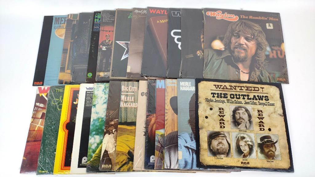 25 Outlaw Country Records incl Waylon Jennings (1 of 5)