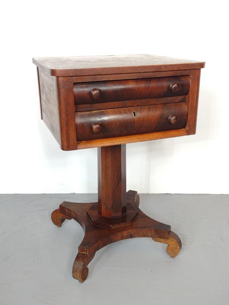 19th c Two Drawer Work Table (1 of 5)