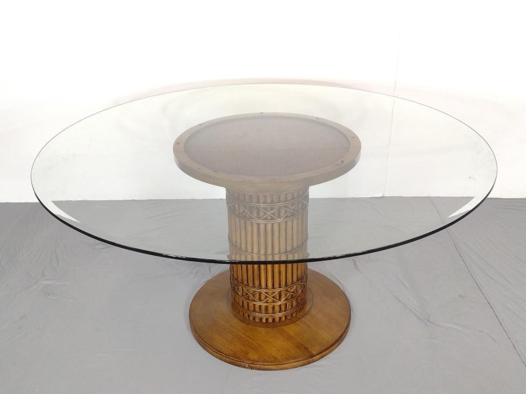 Round Glass Top Table (1 of 3)