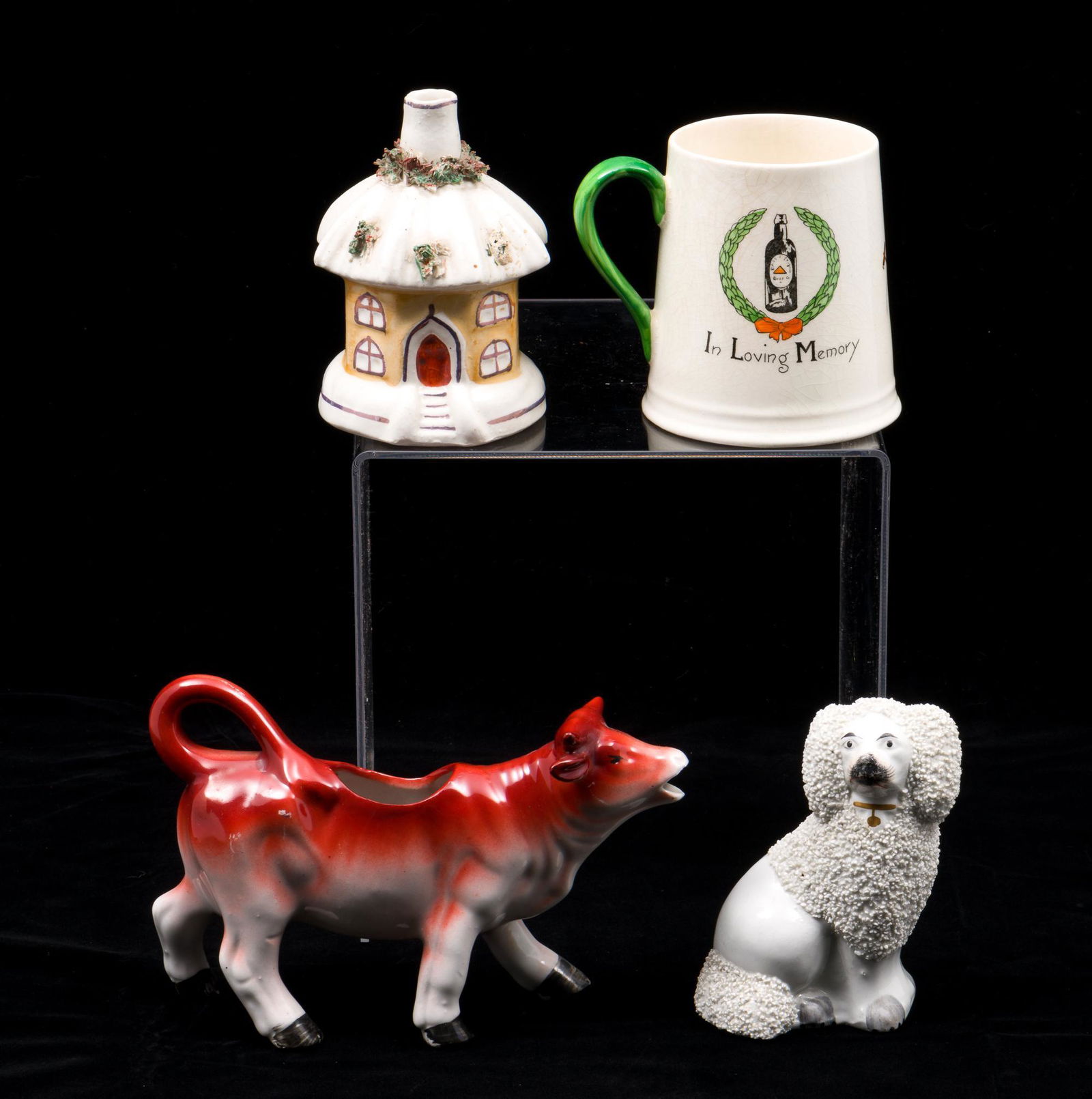 4 Antique Ceramics incl Staffordshire (1 of 12)