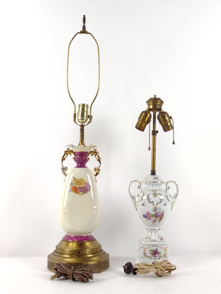2 Floral Table Lamps (1 of 3)