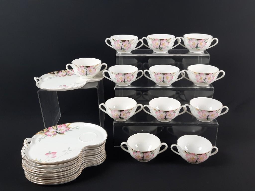12 Noritake Azalea Snack Sets (1 of 3)