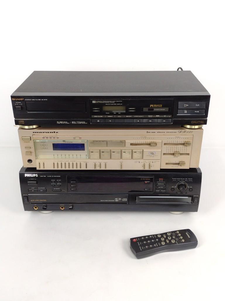 3 Stereo Components Incl Sharp and Marantz (1 of 7)