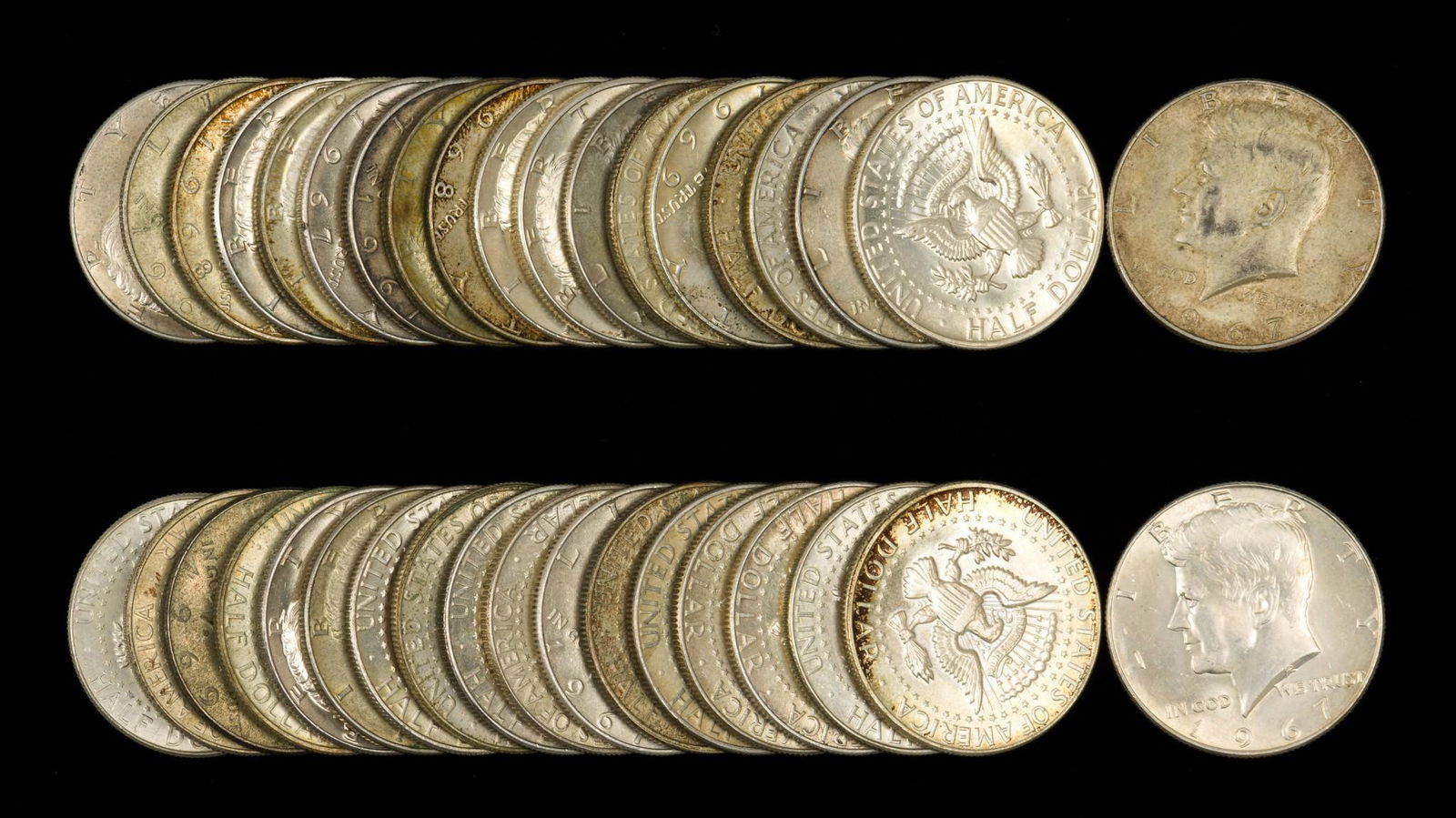 37 40% Silver Kennedy Half Dollars (1 of 1)