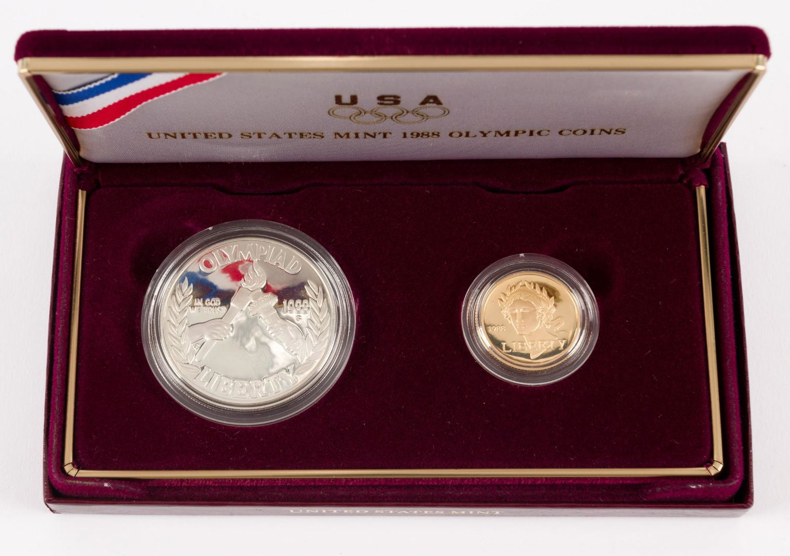 1988 Olympic 2 Coin Set (1 of 3)