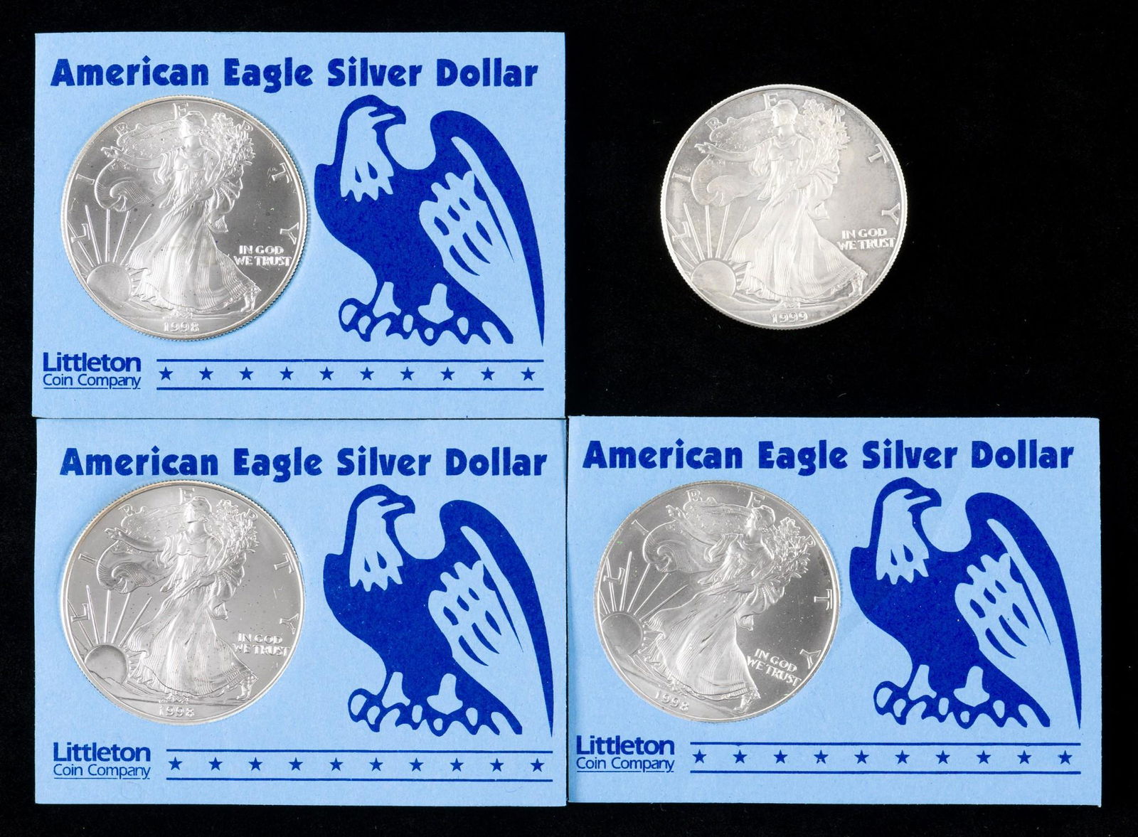 4 American Silver Eagles (1 of 2)