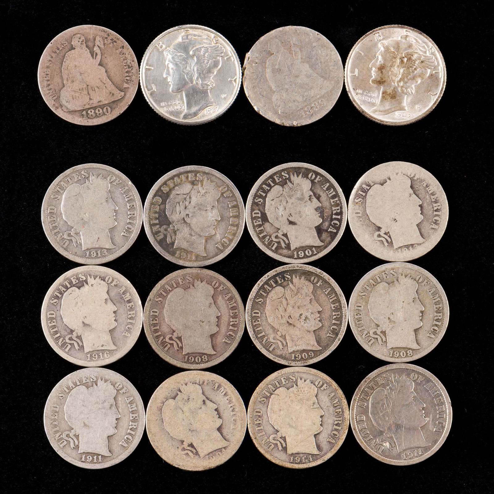 16 Silver Dimes (1 of 2)