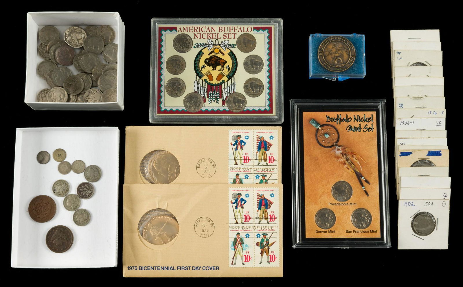 79 U.S. Type Coins  Incl 2 Large Cents (1 of 13)