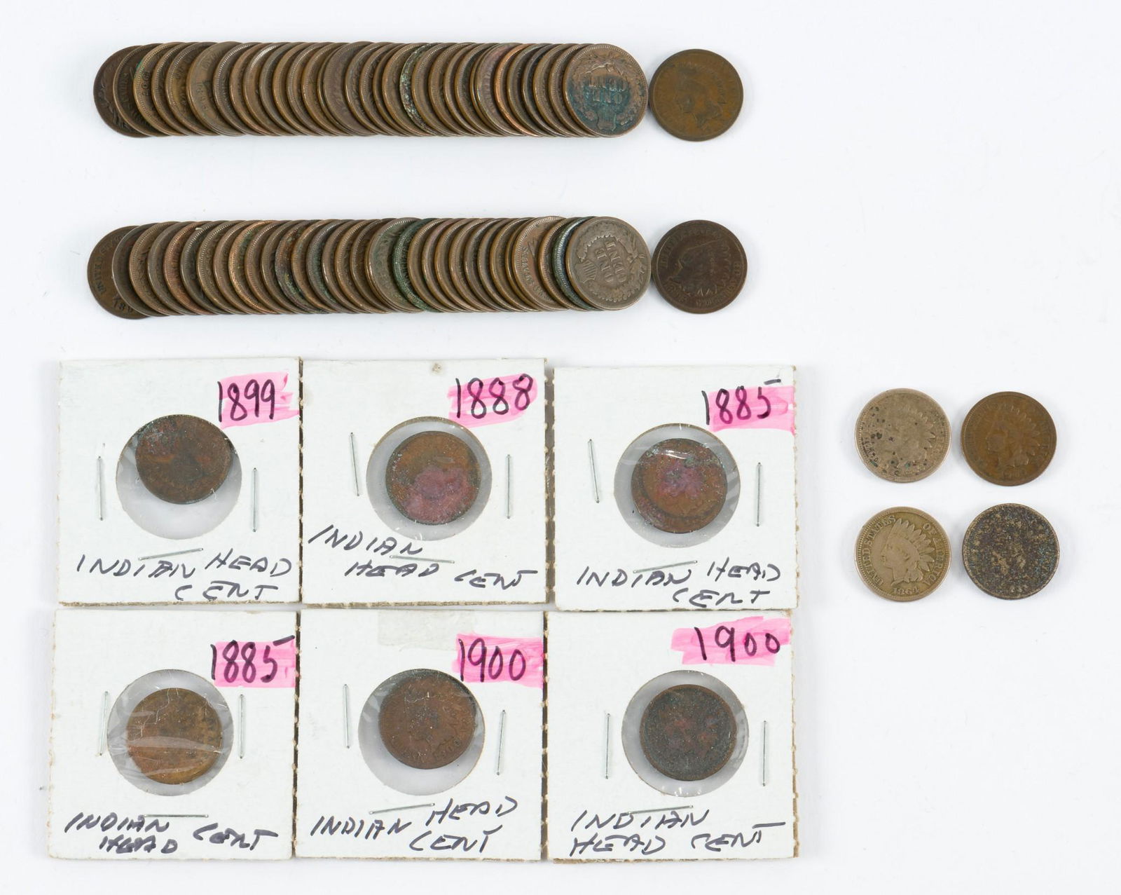 77 Indian Head Cents (1863 - 1909) (1 of 6)
