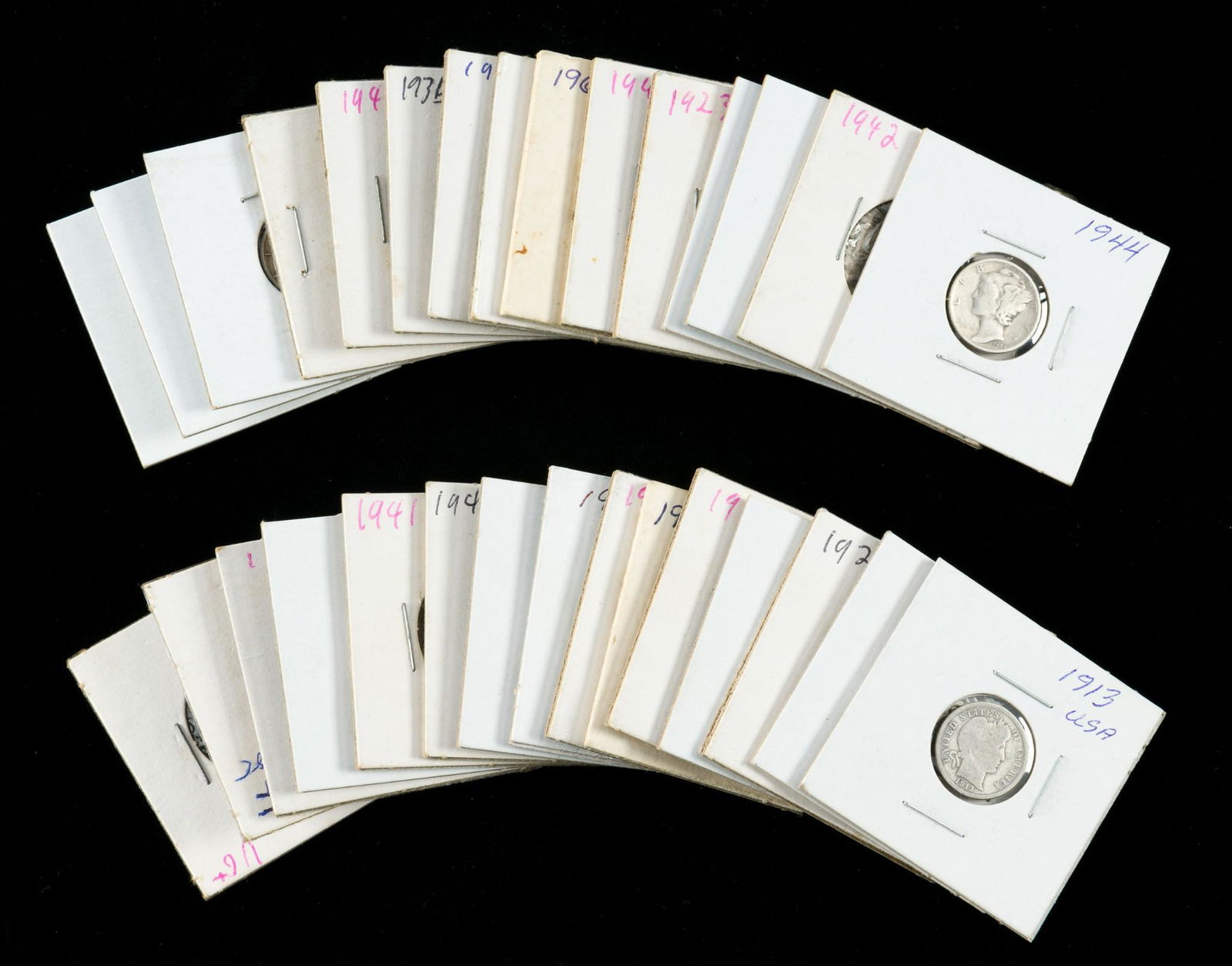 30 Silver Dimes (1913 - 1964) (1 of 11)