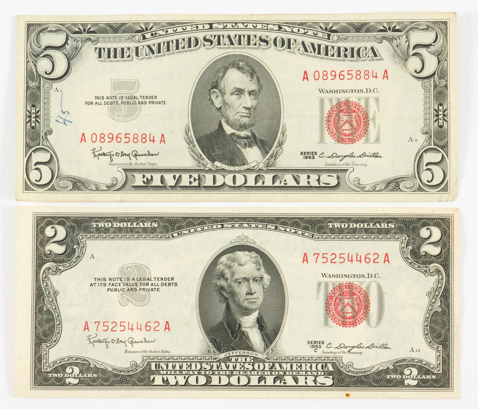 1953-C $2.00 Red Seal Note (1 of 2)