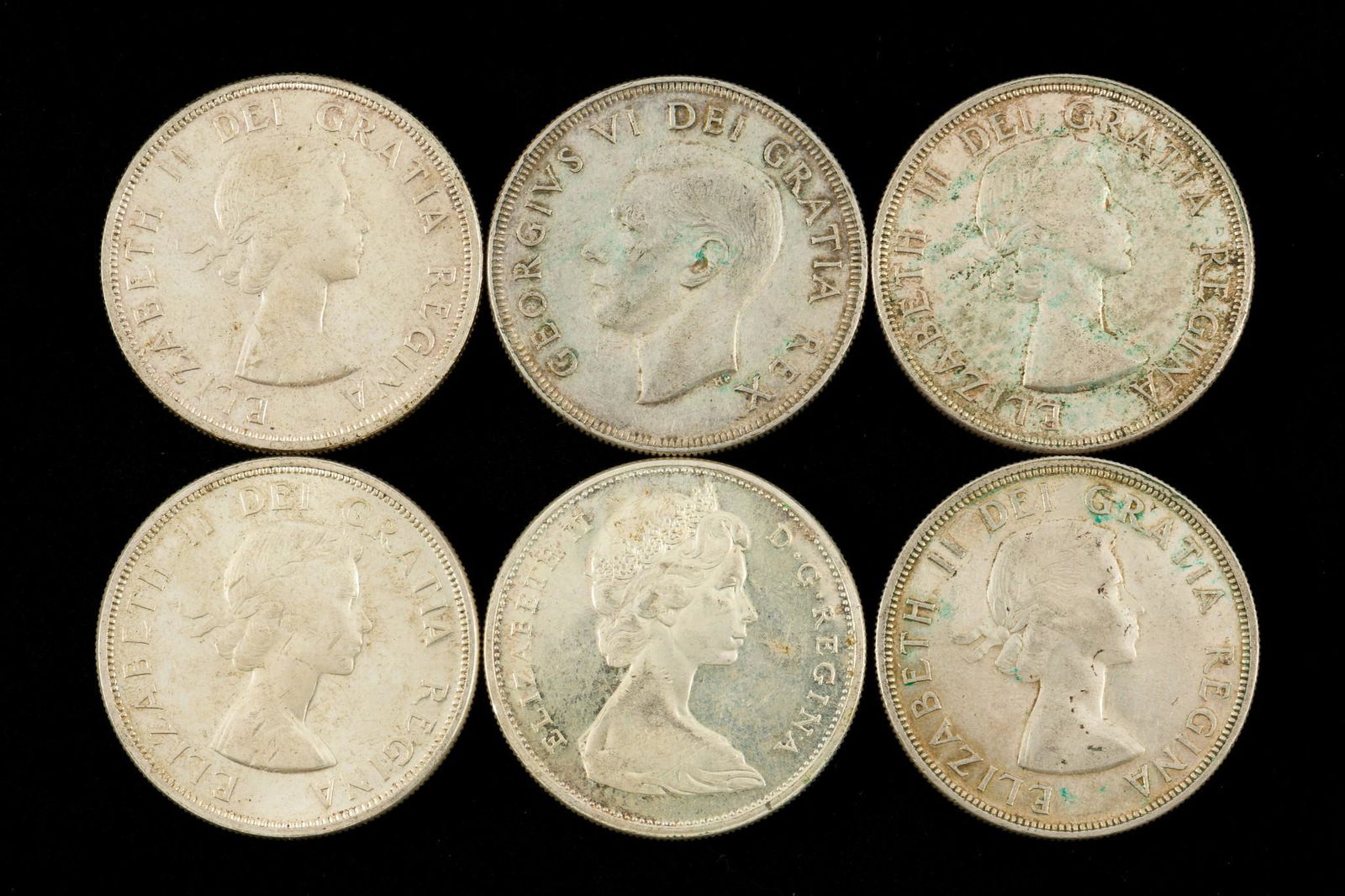 6 Canadian Silver Dollars Incl 1951 (1 of 2)