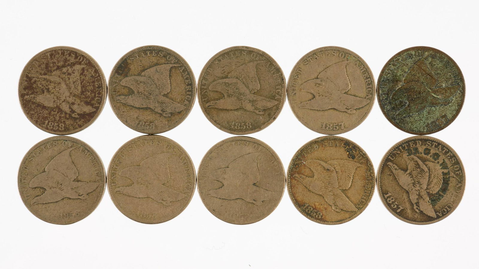 10 Flying Eagle Cents (1 of 2)