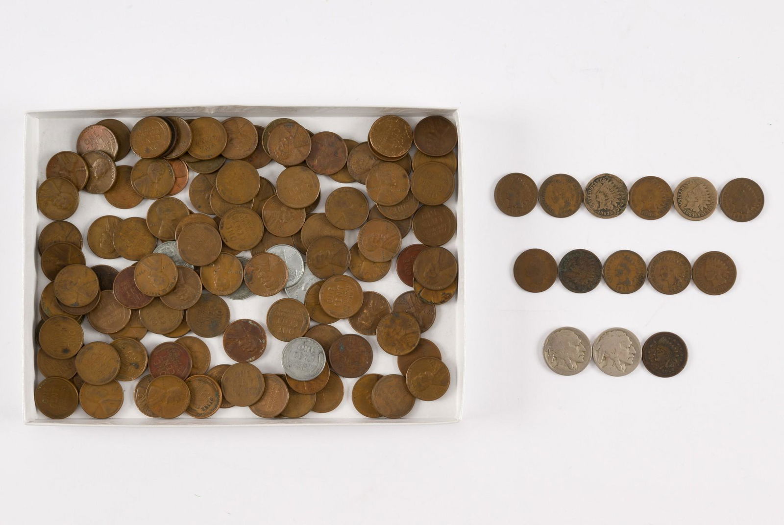 133 U.S. Type Coins Incl 119 Wheat Cents (1 of 4)