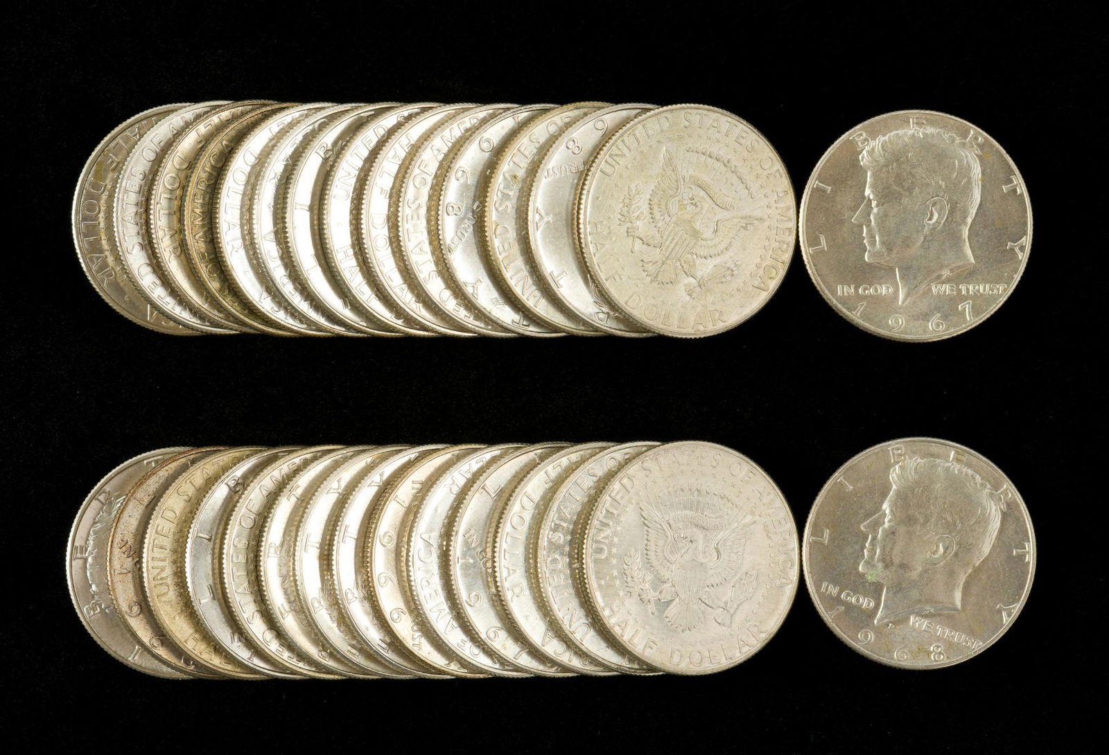 30 40% Silver Kennedy Half Dollars (1965 - 1969) (1 of 1)