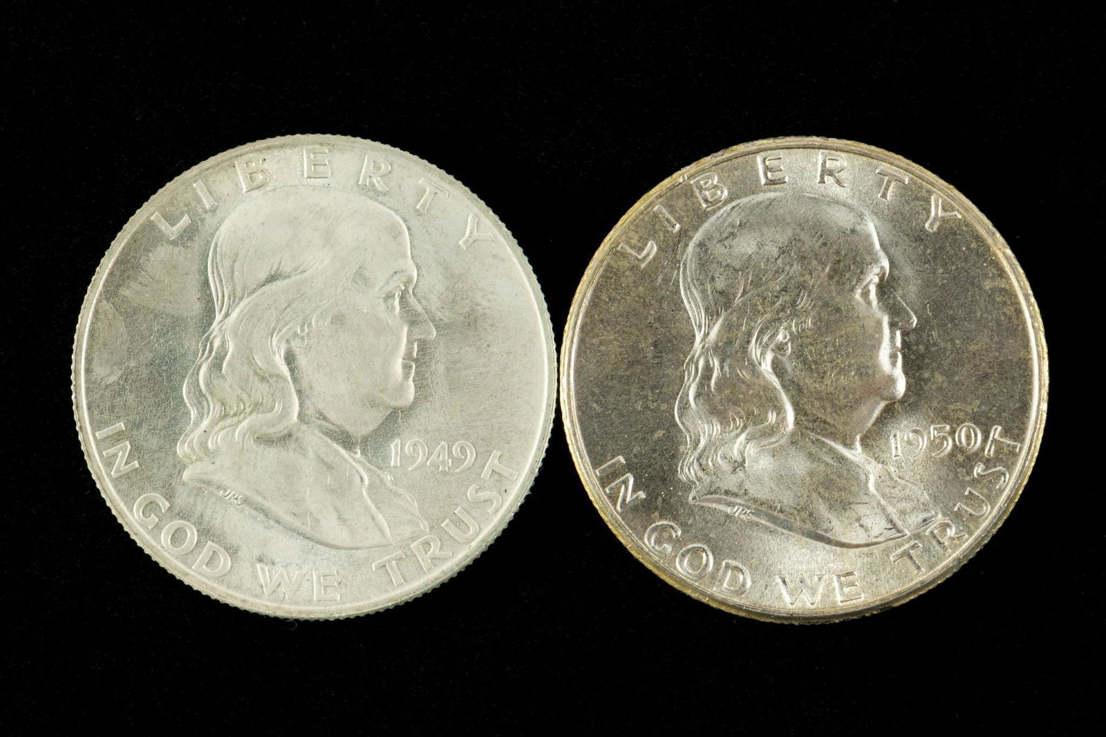1949-D & 1950 Franklin Half Dollars (1 of 2)