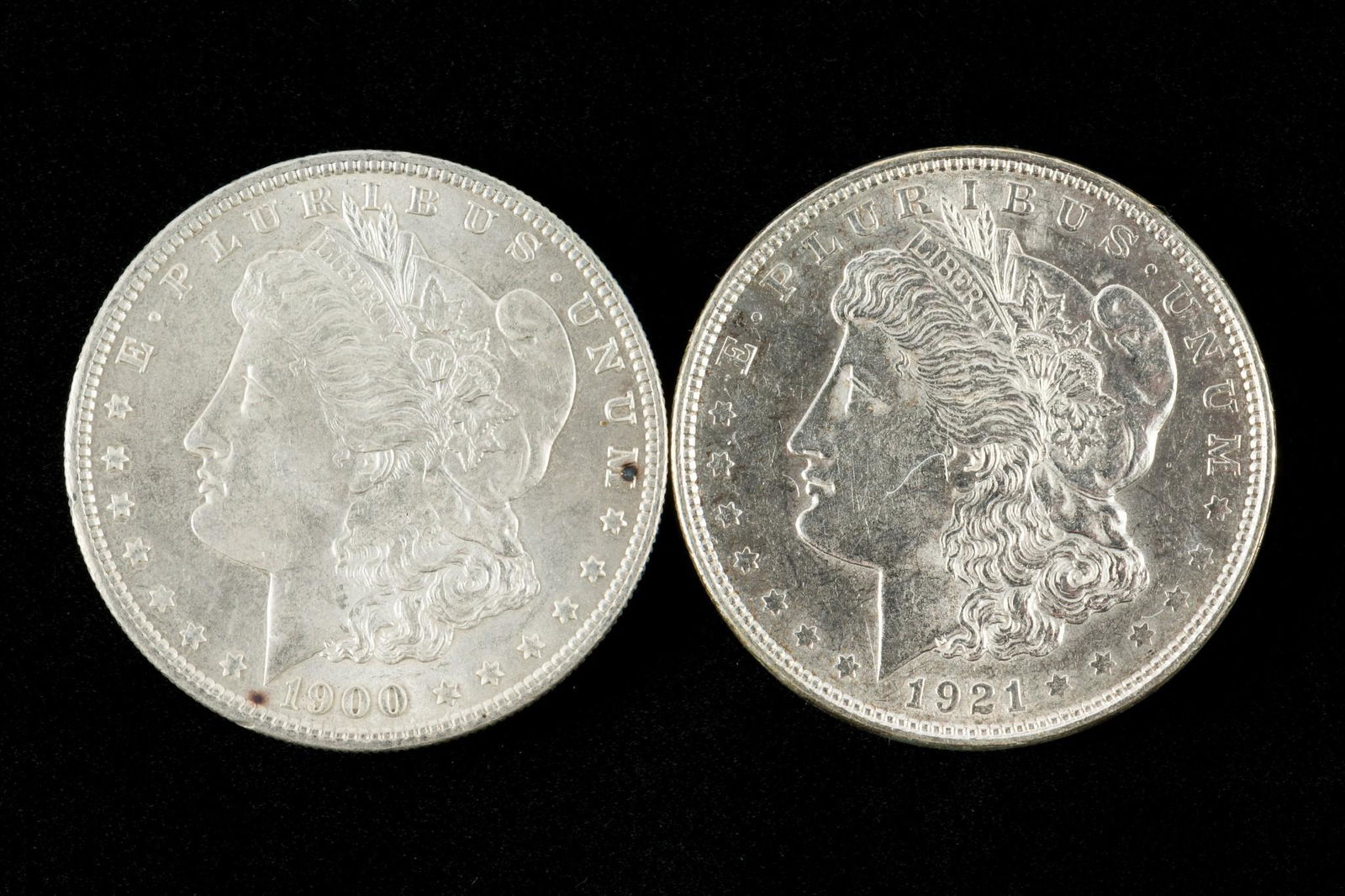 1900 & 1921 Morgan Silver Dollar (1 of 2)