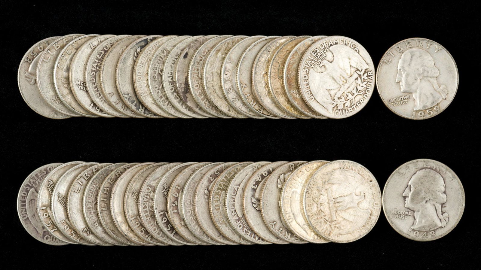 40 Washington Quarters (1940 - 1964) (1 of 1)